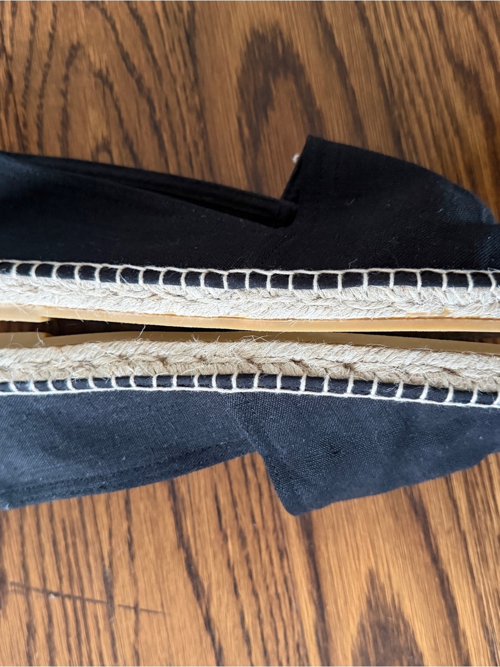 New J Crew Black Canvas Espadrille Slip-Ons - Picture 4 of 4